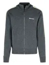 Palm Angels Grey Wool Blend Sweatshirt In Gray