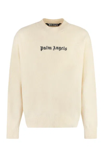 PALM ANGELS PALM ANGELS LOGO CREW-NECK SWEATER