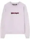 Palm Angels Logo-print Cotton Sweatshirt In Lilac Bur