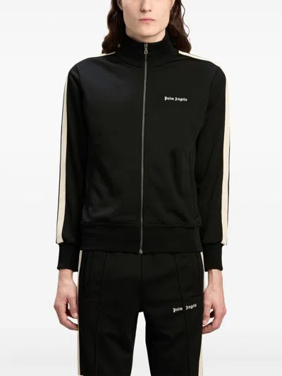 Palm Angels Track Jacket With High Collar In Black