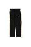 Palm Angels Logo-print Striped Jersey Track Pants In Black