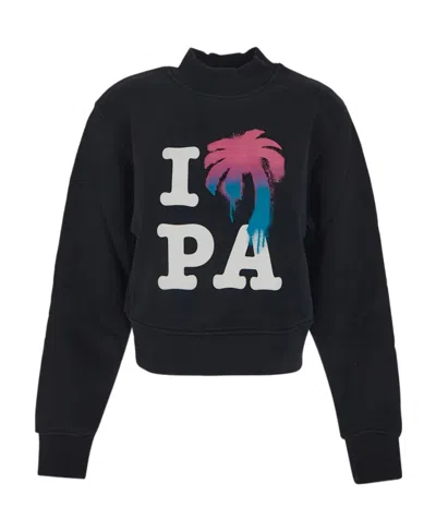 PALM ANGELS PALM ANGELS I LOVE PA CREWNECK SWEATSHIRT