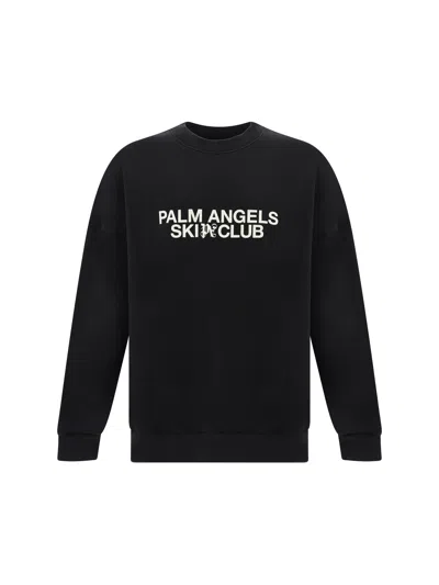 Palm Angels Sweatshirt In Black White