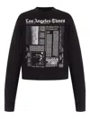 Palm Angels Text Printed Crewneck Sweatshirt In Black