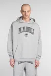 Palm Angels College Palm Logo Printed Hoodie In Grey