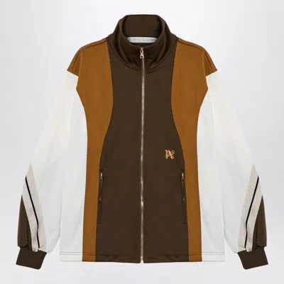 PALM ANGELS PALM ANGELS  SWEATSHIRT OVER COLOUR-BLOCK BROWN/OCHRE