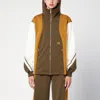 Palm Angels Sweatshirt Over Colour-block Brown\/ochre In Multicolor