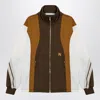 PALM ANGELS PALM ANGELS SWEATSHIRT OVER COLOUR-BLOCK BROWN/OCHRE