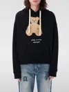 Palm Angels Men Bear In Mind Cotton Hoodie In Black