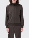 Palm Angels Track Jacket With Curved Logo On Back In Brown