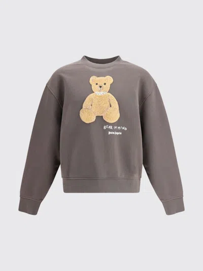 Palm Angels Bear In Mind Crewneck Sweatshirt In Gray