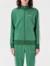 Palm Angels Track Jacket In Green-colored Technical Fabric In Green