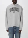 Palm Angels College Palm Logo Printed Hoodie In Gray