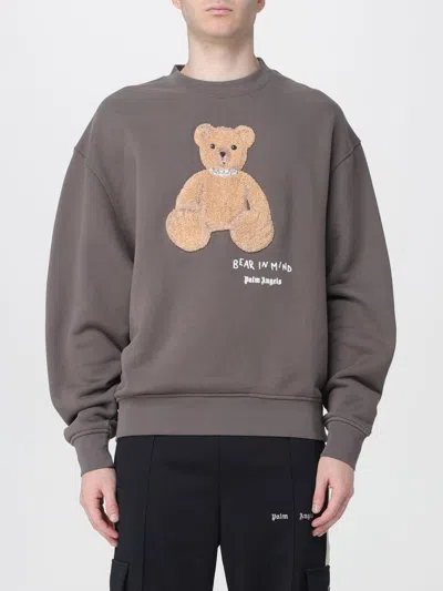 Palm Angels Bear In Mind Crewneck Sweatshirt In Gray