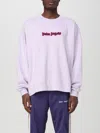 Palm Angels Neon Logo Sweatshirt In Lilac