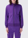 Palm Angels Track Jacket With Curved Logo On Back In Violet