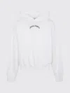 Palm Angels Oversized Hoodie With Drawstring Hood And Logo Accents In White