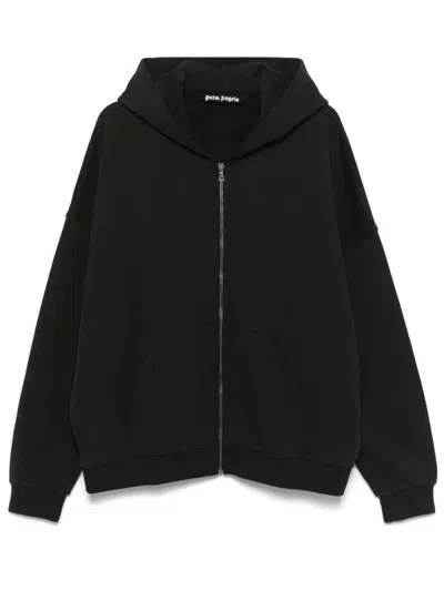 PALM ANGELS PALM ANGELS SWEATSHIRT WITH CURVED LOGO AND HOOD