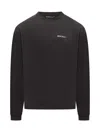 Palm Angels Cotton Oversize Crew Neck Sweatshirt