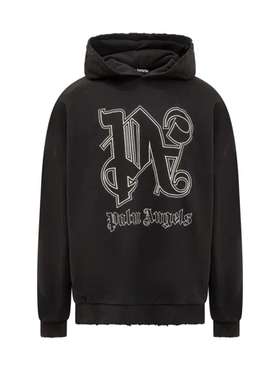 Palm Angels Sweatshirt With Logo In Black