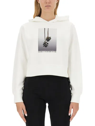 Palm Angels Sweatshirt With Logo In Neutral