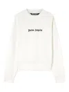 Palm Angels Classic Logo Sweater In Beige