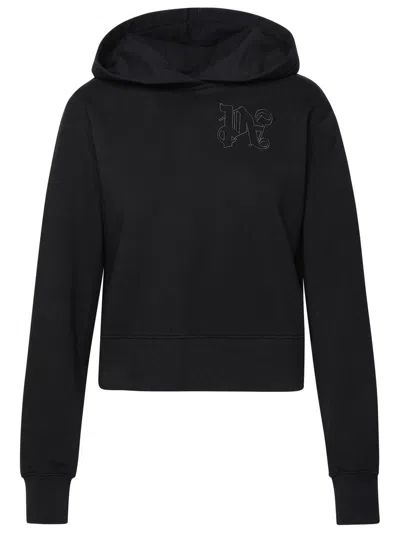 PALM ANGELS PALM ANGELS BLACK COTTON SWEATSHIRT