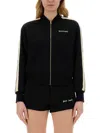 Palm Angels Track Sweatshirt With Contrast Bands In Black