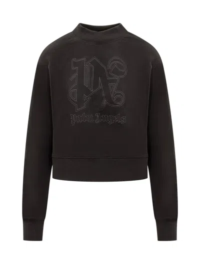 Palm Angels Sweatshirt With Logo In Nero