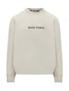 Palm Angels Logo-embroidered Wool-blend Jumper In White