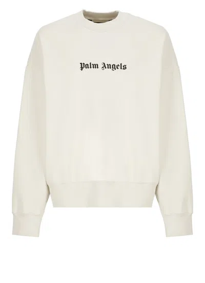 Palm Angels Sweatshirt With Logo In Neutrals