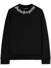 Palm Angels Sweatshirt With Print In 1003 Black Off White
