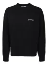 Palm Angels Cotton Oversize Crew Neck Sweatshirt In 1001