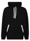 Palm Angels Relaxed-fit Cotton Hoodie With Contrasting Drawstrings In Black