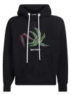 Palm Angels Oversize Broken Palm Graphic Hoodie In Black