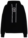 Palm Angels Black College Classic Hoodie In Black