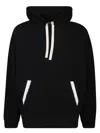 Palm Angels Black Hoodie Withe Pockets In Black