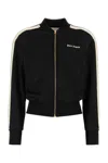 Palm Angels Track Sweatshirt With Contrast Bands In Black