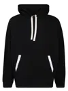 Palm Angels Relaxed-fit Cotton Hoodie With Contrasting Drawstrings In Black