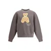 Palm Angels Bear In Mind Crewneck Sweatshirt In Brown