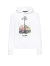Palm Angels Douby Lost In Amazonia Hoodie In Offwhite