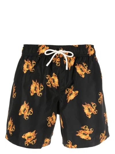 Palm Angels Swim Shorts With Logo