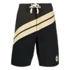 Palm Angels Diagonal Surf Swim Shorts In Black