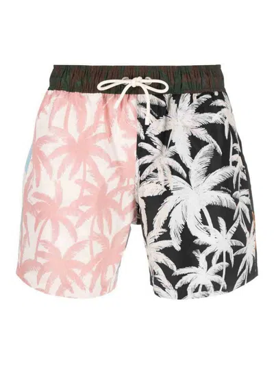 Palm Angels Swimming Shorts In Multicolour