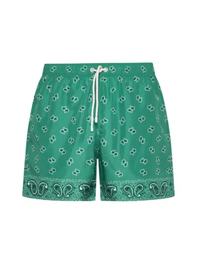 Palm Angels Swimming Trunks In Green Green