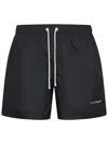 Palm Angels Men Swimsuit With Logo In Black