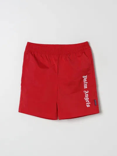 Palm Angels Kids Swimsuit In Red