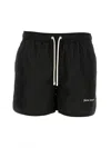 Palm Angels Men Swimsuit With Logo In Black