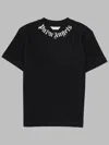 Palm Angels Logo Cotton Crew Neck Regular T Shirt In Black