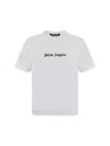 Palm Angels White Short-sleeved T-shirt With Monogram Pa Embroidery